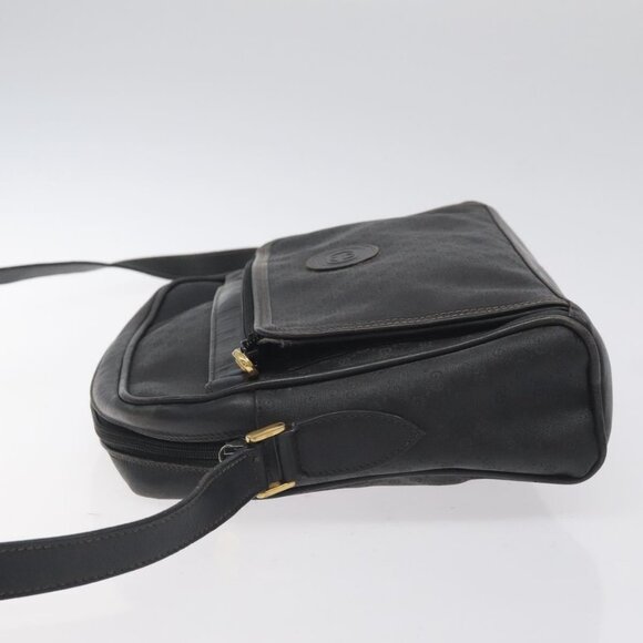 GUCCI Micro GG Supreme Shoulder Bag PVC Black Gold 001 22 1053 Auth BA3301 - Picture 5 of 16